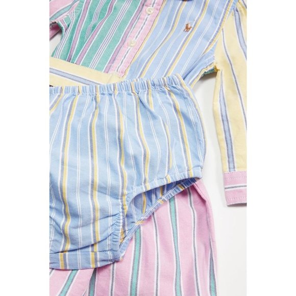 [NWOT] Polo Ralph Lauren Belted Cotton Oxford Fun Shirtdress - Size 12 Months - Picture 4 of 9